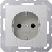 Jung A1520AL Wandcontactdoos Inzetstuk 1-voudig Aluminium