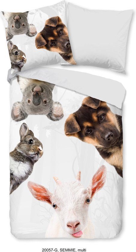 Good Morning Kinderdekbedovertrek Dieren - 140x200/220 cm - Katoen