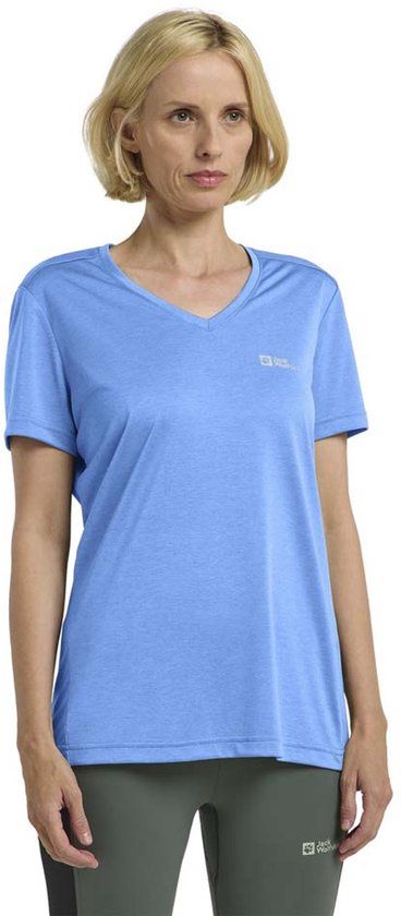 Jack Wolfskin Crosstrail T-shirt Met Korte Mouwen Blauw S Vrouw