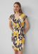 s.Oliver Robe en jersey texturé avec imprimé all-over et ceinture