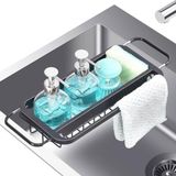 PromoHome Étagère d'évier extensible - Organisateur de cuisine réglable avec antidérapant