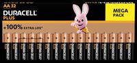 Duracell Plus AA - Alkaline Batterijen (penlite) 32 stuk(s)