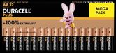 Duracell Plus AA - Alkaline Batterijen (penlite) 32 stuk(s)