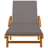 VidaXL Lits de jardin 2 pcs avec table bois d'acacia massif