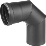 Nedco BV Nedco Pelletkachel Bocht 90 Graden 80mm Zwart