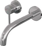 BRAUER Chrome Carving inbouw wastafelmengkraan met gebogen uitloop en rozetten model A2 chroom