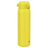 ION8 1 Liter Lichtgewicht Stalen Waterfles, Zonder Isolatie, Lekvrij, Makkelijk te Openen, Veilige Vergrendeling, Draaghendel, Vaatwasserbestendig, Duurzame, 1200ml (40oz), Geel