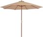 vidaXL Parasol - met houten paal - 300 cm - taupe