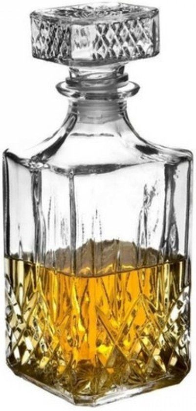 Alpina Whiskey Karaf - 800 ML - Glas - Transparant - Vaatwasserbestendig