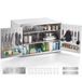 VEVOR Module Cuisine Extérieure 76x52x52 cm, Placard Encastrable 3 Niveaux, pour Îlot Barbecue Bar de Terrasse, en Inox Résistant, Meuble de Rangement pour Cuisine d'Été, avec Rangment en Contre-porte