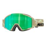 Scott Shield Pro Junior Lunettes de ski - Mojave beige - vert chrome S2