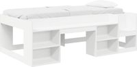 vidaXL Kinderbedframe met opbergruimte Wit 80 x 200 cm Bewerkt hout