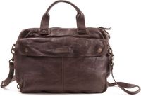 HAROLD'S Leren Business tas Laptoptas met laptopvak Submarine Businessbag Brown Donkerbruin