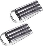 HI Deurstopper - 2 stuks - rubber - RVS - Zwart