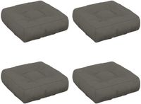 vidaXL - Zitkussens - VIANEN - 4 stuks - 100% Polyester - Grijs