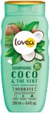 Lovea Shampoo Kokos en Groene Thee - 3 x 250 ml - Voordeelverpakking