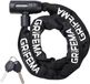 Unyqoos® GRIFEMA fietsslot voor ketting – gelegeerd stalen ketting, 7 mm, 120 cm, nylon hoes, zwart, geschikt voor fiets, motorfiets en scooter
