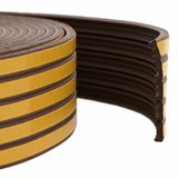 vidaXL Zelfklevende raamdichting Bruin 15 x 8 mm 12 m EPDM-schuin