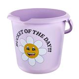 Keeeper Ilvie deco-schoonmaakemmer, 10 liter, soft purple, Happy Flower