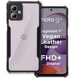 Tumundosmartphone Transparante hoes versterkt met zwarte rand voor Motorola Moto G14