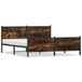 Maison Exclusive - Cadre de lit en métal sans matelas Chêne fumé 183x213 cm