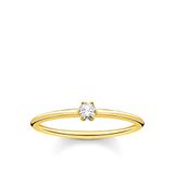 Thomas Sabo ring witte steen verguld zilver TR2312-414-14-50