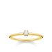 Thomas Sabo ring witte steen verguld zilver TR2312-414-14-50