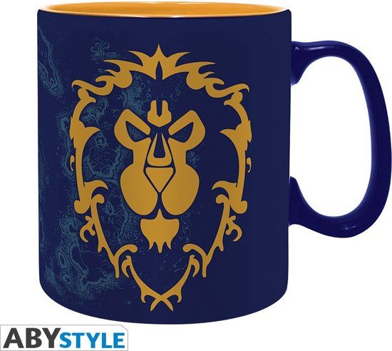 Abystyle World of Warcraft Mok - Alliance - 460ml - Keramiek - Blauw/Geel