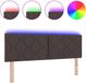 vidaXL - Tête de lit LED - Marron foncé - 144 cm - Tissu