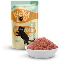 Lucky Lou nat kattenvoer Adult Gevogelte Pur en forel 64x125 g