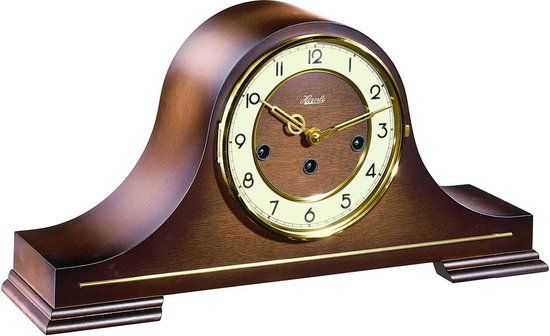 Hermle Hand Made Tambour Style Mantle Clock - Walnut Finish - 4015781008141