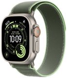 Apple Trail Loop Band voor de Apple Watch | 44/45/46/49 mm - Maat S/M - Neon / Green Black Titanium