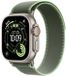 Apple Trail Loop Band voor de Apple Watch | 44/45/46/49 mm - Maat S/M - Neon / Green Black Titanium