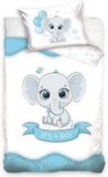 Olifant housse de couette bleu - 90 x 120 cm - Coton