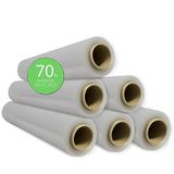 Ofituria Stretch verpakkingsfolie, transparante kunststoffolie, 75% gerecycled materiaal voor verpakkingen, beschermende kunststof rol, rol van 50 cm en tot 400 m rekbaar