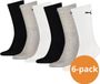 Puma Sportsokken Zwart Grijs Wit - 6 paar - Maat 35/38
