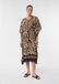 Comma s.Oliver Jurk met ceintuur, ronde hals, korte mouw, dierenprint, zwart, maat M