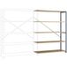 Manuflex RP1146.5021 module d'extension d'étagère 100 kg (l x H x P) 1,47 x 2 x 70 m acier thermolaqué bleu eau plateau bois
