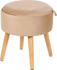 NEELY - Hocker - Beige - Fluweel