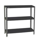 Simon Rack Metalen stelling 900x1000x400 mm - Comfort | 3 niveaus, Metalen legbord, 100 kg buigbelasting, Corrosiewerende coating, Montage met schroeven, Antraciet