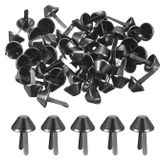 100 rivets, 15 mm, pointes métalliques, noir, pour produits en cuir faits maison