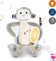 Zazu Max Peuter Knuffel met Lampje Max het Aapje Wasbaar - Incl. ingebouwd nachtlampje