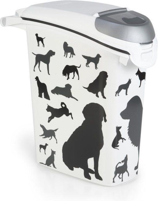 Curver Voedselcontainer - Silhouette Hond - 23 L - Wit