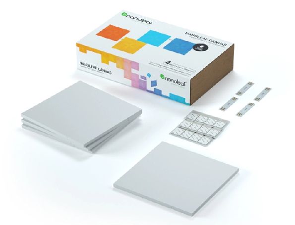 Nanoleaf Canvas Uitbreidingspakket - 4 Extra LED Panelen - Slimme Verlichting - Wit