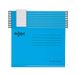 Rexel 2115595 Classic A4 versterkte archiefkast ophangmappen met verdelers, 15 mm V-basis, 100 procent gerecycleerde kaart, blauw, 10 stuks
