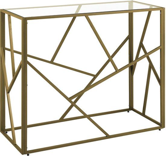 Beliani ORLAND - Kaptafel - Goud - Glas | Modern Design