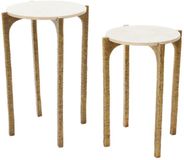 Light & Living - Bijzettafel KANAE - Ø45x64cm - Bruin - Set van 2