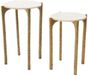 Light & Living - Bijzettafel KANAE - Ø45x64cm - Bruin - Set van 2