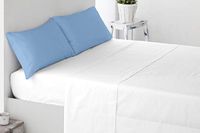 Miracle Home. Kussensloop, 100% geborstelde microvezel, met hotelsluiting, 70 x 50 cm, 2 stuks, bed 135 cm, hemelsblauw