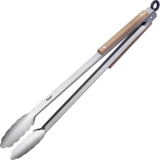 Westmark Grilltang + Serveertang, Classic Wood Maxi, 44 cm, RVS/Hout